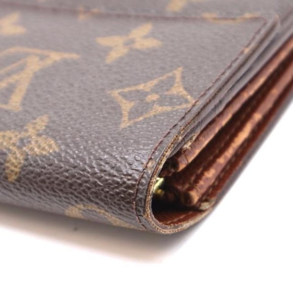 #46346 Monogram Long Flap Pocket Bill Case Zip Zipper Vintage Sarah Wallet - Picture 9 of 11